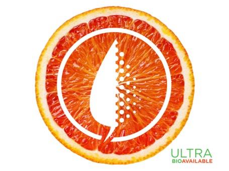 Orange slice with phytosome technology overlay
