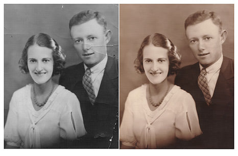 Family photo repair example