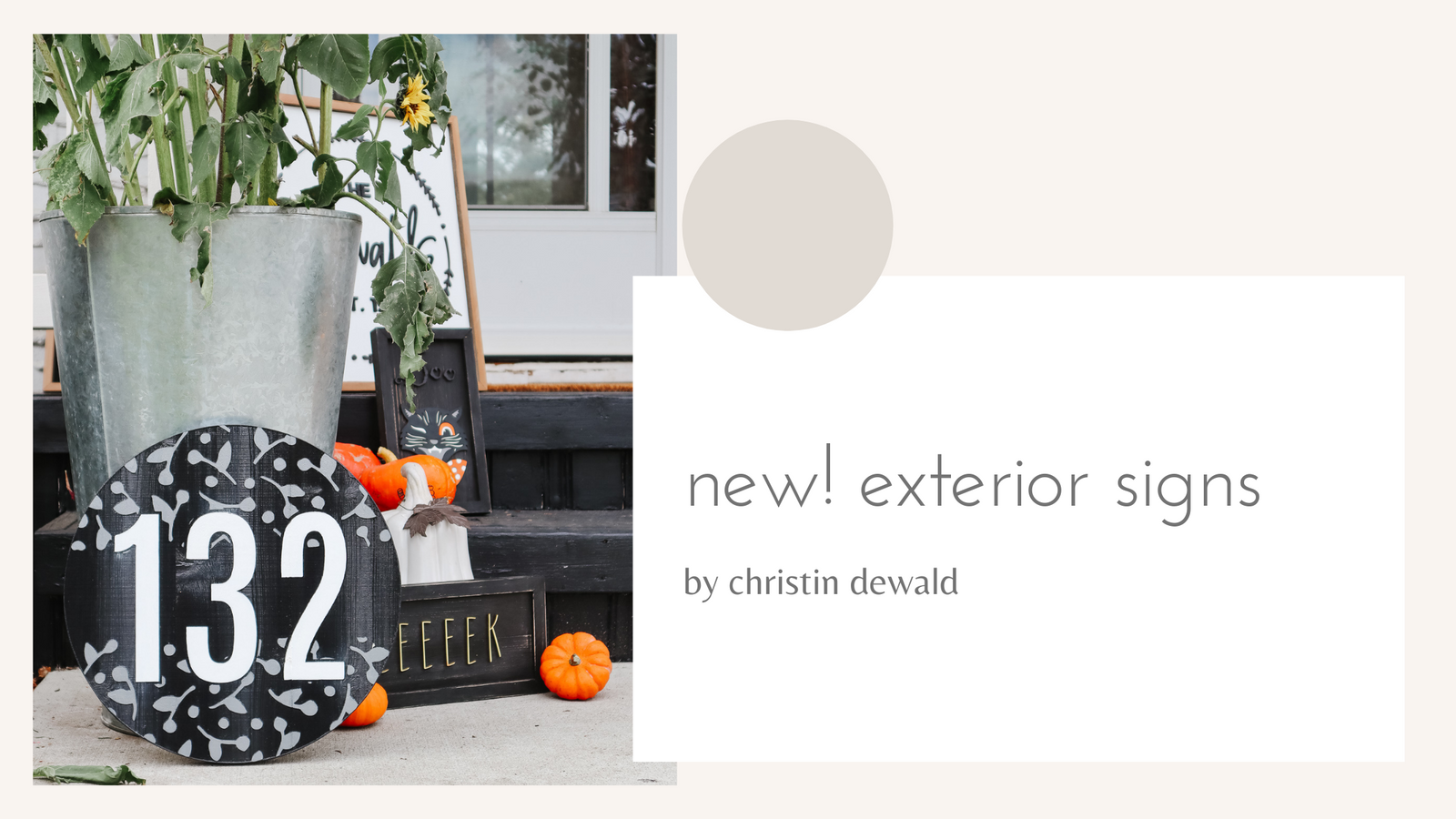new! Exterior Signs