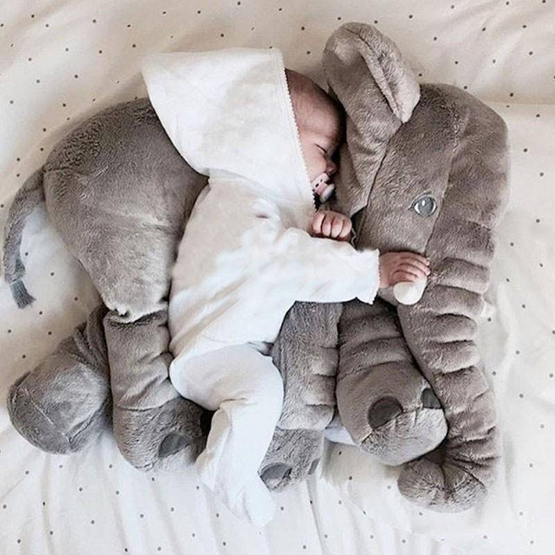 baby and elephant pillow
