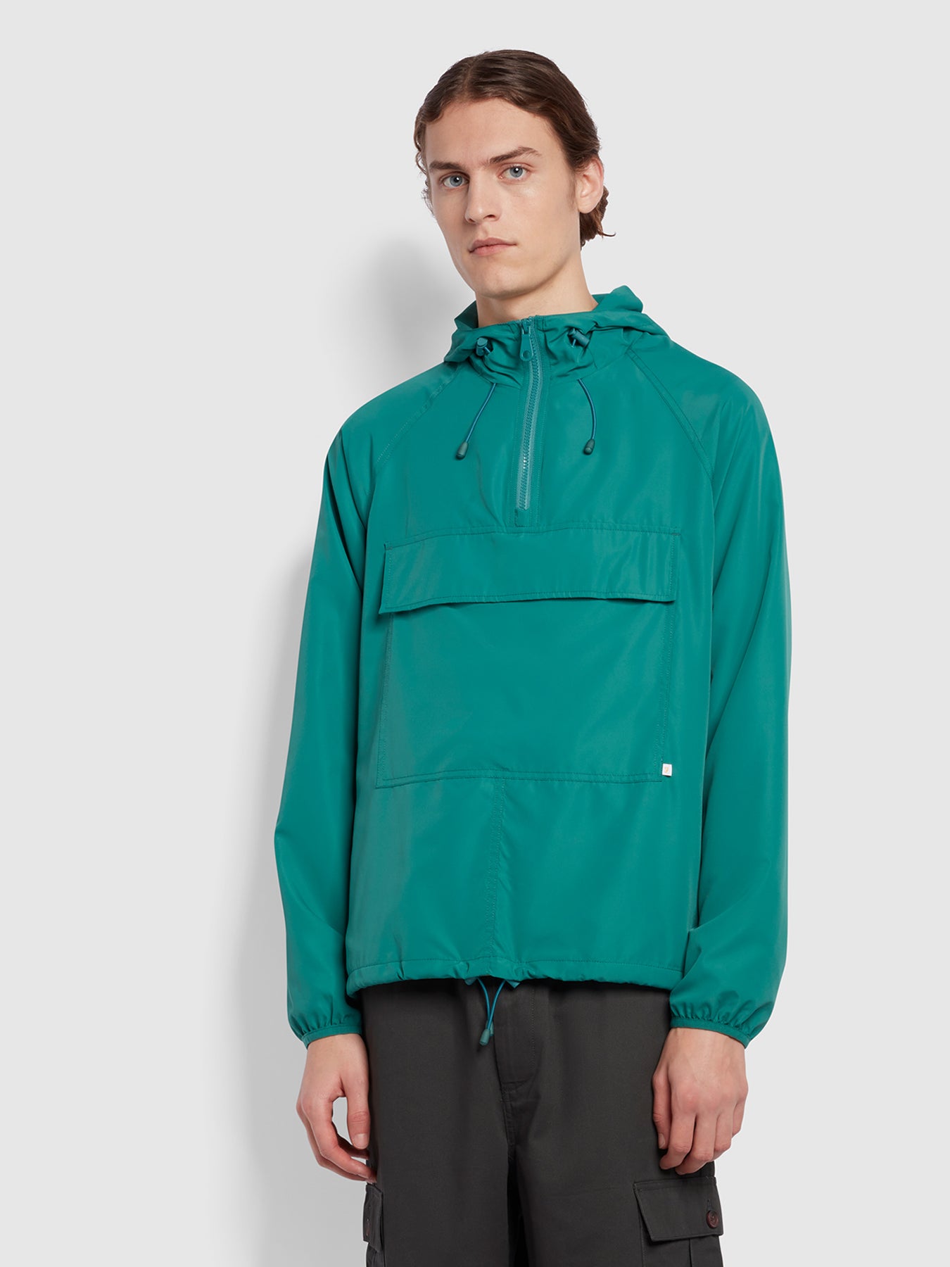 Glen Regular Fit Overhead Jacket In Mallard Green