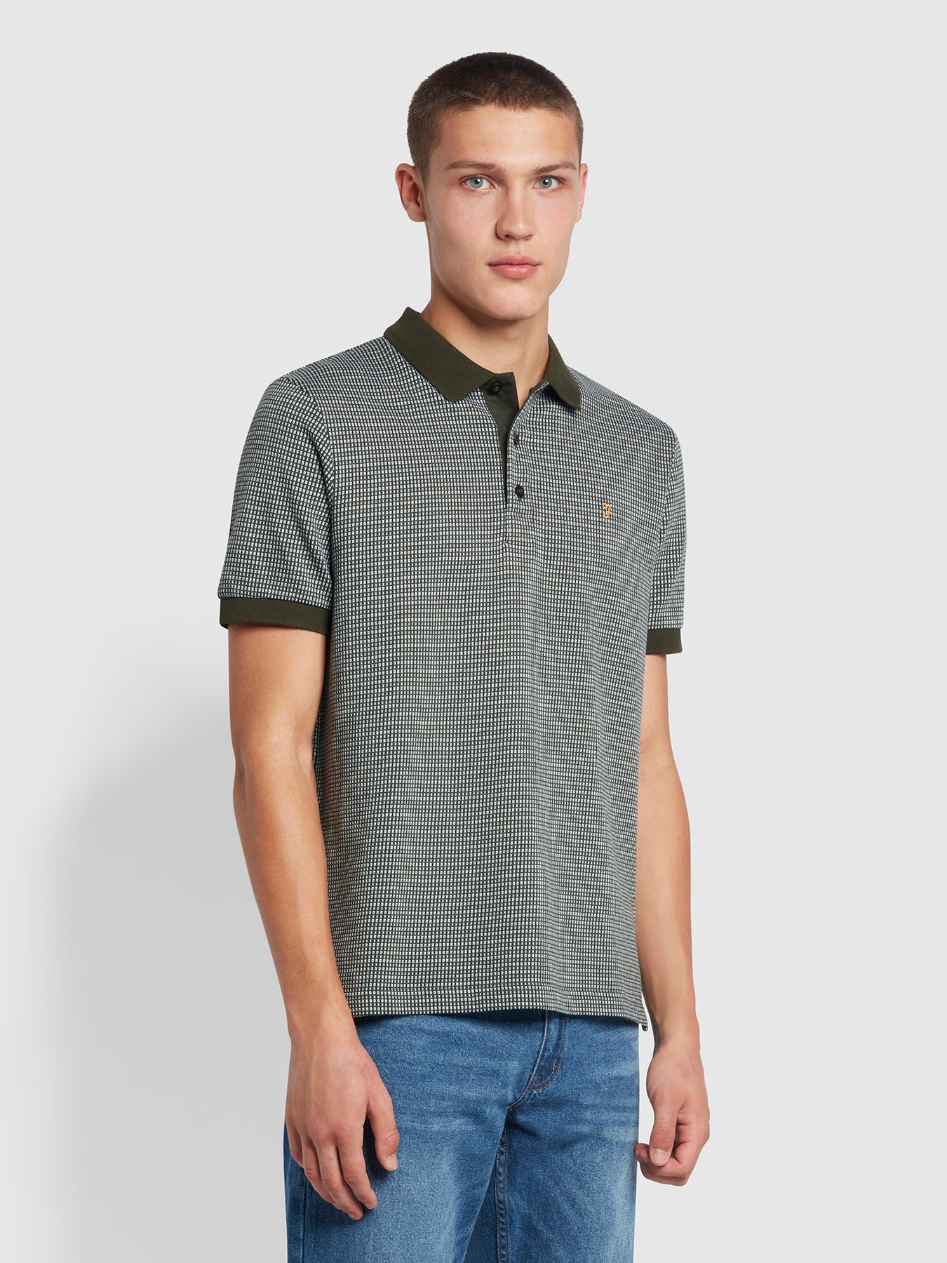 Anthony Regular Fit Organic Cotton Polo Shirt In Evergreen