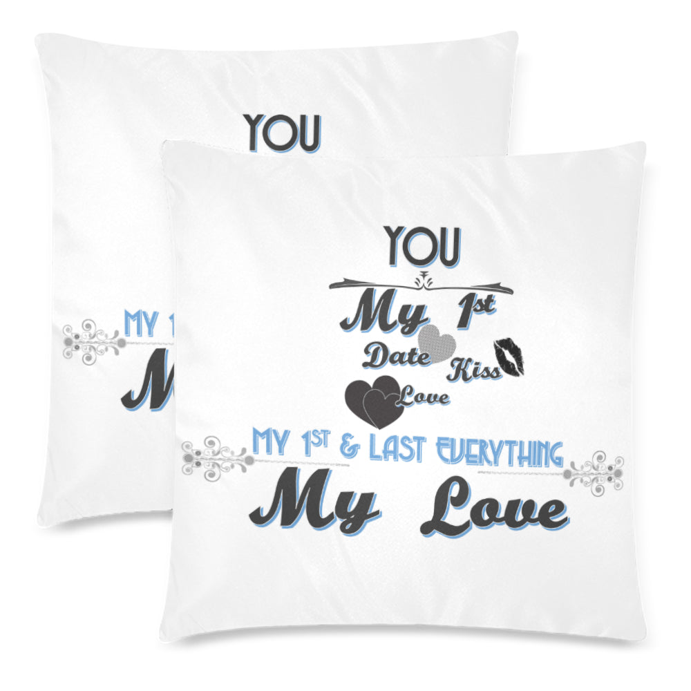 Love Letters Custom Pillow Cases Set Of 2 My First My Love 2