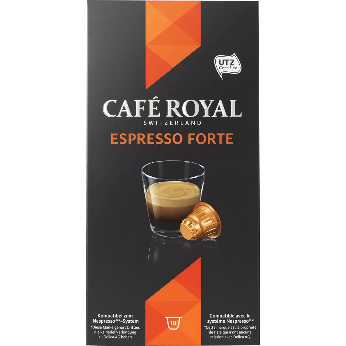 available                  café royal espresso forte and lungo