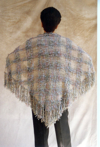 Diana Urso hand woven triangle shawl