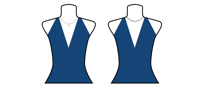 Necklace styles for halter tops and dresses.
