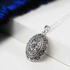 Pascha Sterling Silver Vintage Style Pendant Necklace