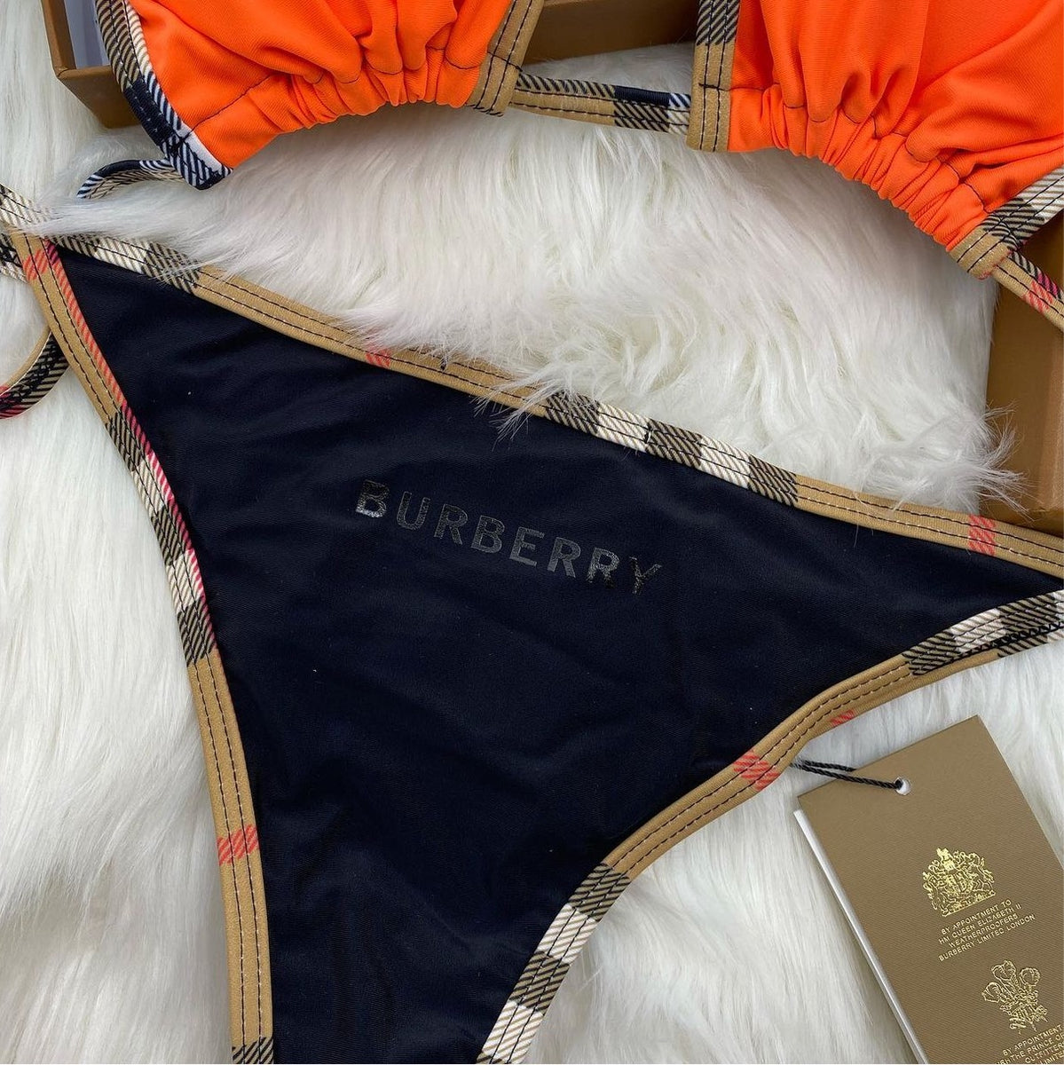 burberry bikini orange