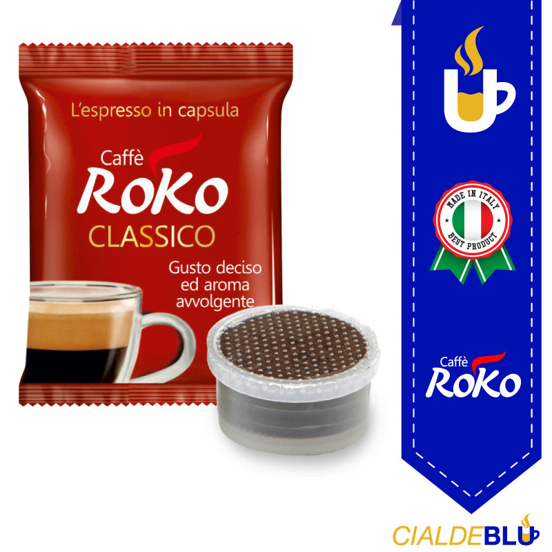 100 Capsule Roko Compatibili Espresso Point+1 Vasetto Di Confettura Extra Di Kiwi E Limoni Da 220gr.