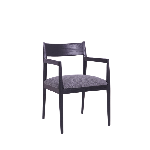 six black dining chairs