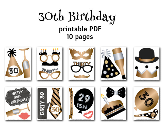 birthday props printable