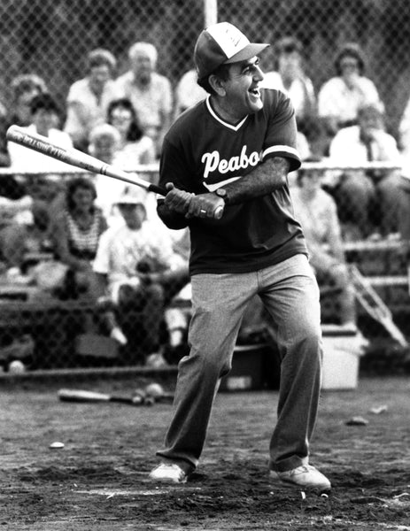 Mayor Peter Torigian playing in a softball game, 1990. -- Courtesy The Salem News 