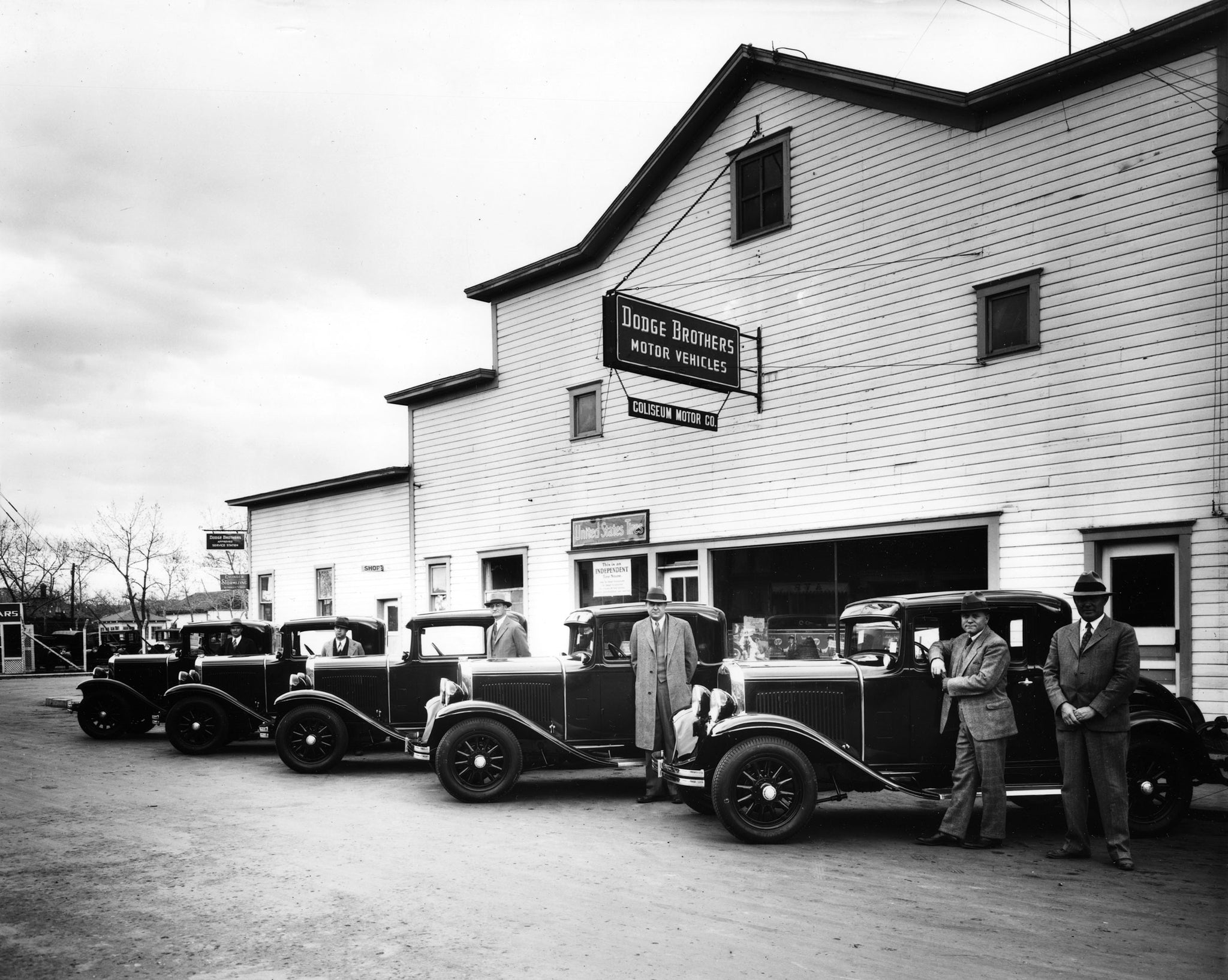 Dodge Brothers coupes at Coliseum Motors, Casper, Wyoming, 1930. -- Courtesy Casper College Western History Center