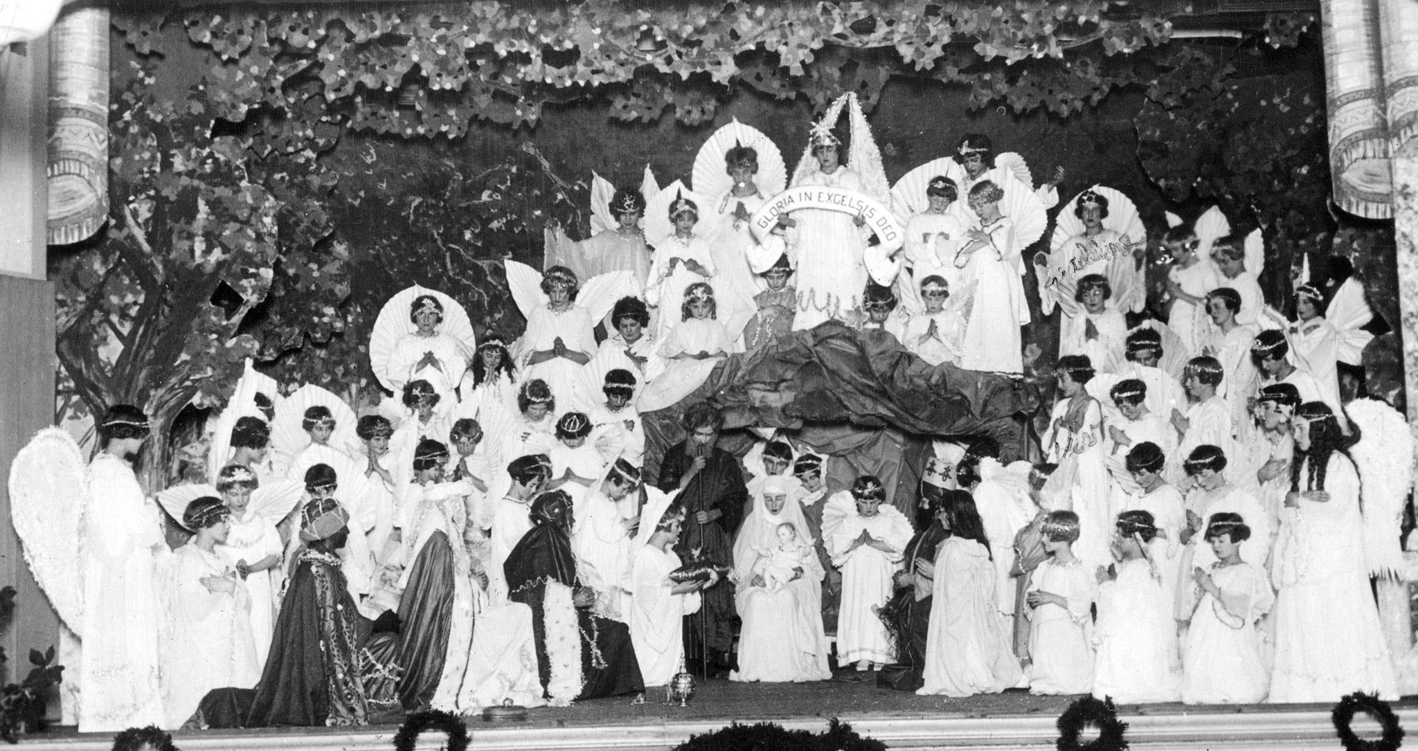 A Christmas school play in Leo Hall at Holy Trinity Parish in 1924. -- ROBERTA WEBER, ROSE E. KREUTZ