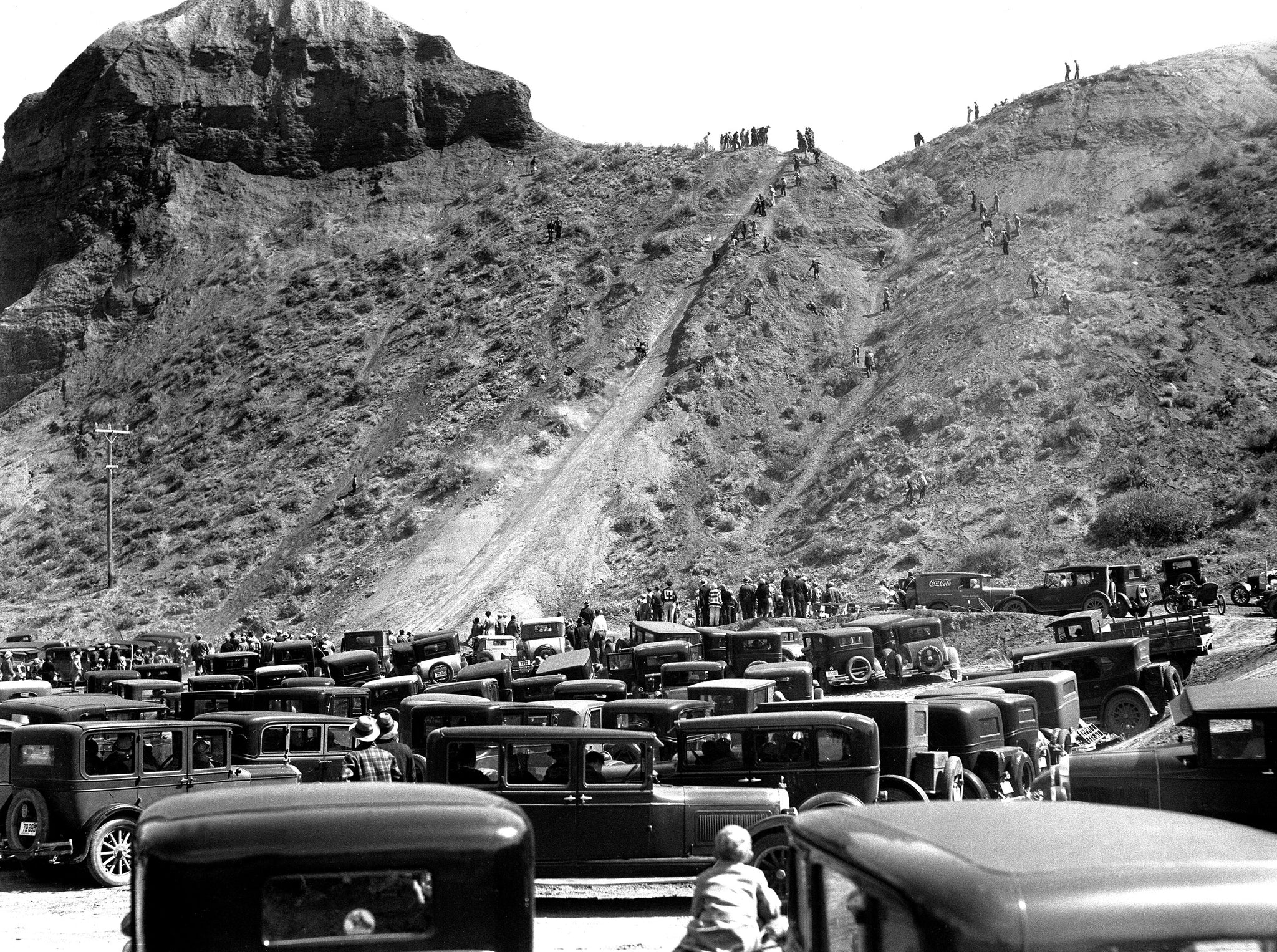 Billings Motorcycle Club Indian Point hill climb event, June 5, 1938. -- Courtesy Joyce Jensen Collection, Western Heritage Center