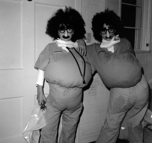 Sixth-graders Anne Keller and Laura Thompson getting ready for a Halloween Parade at Enslen School, Modesto, 1975. -- COURTESY DIANE KELLER