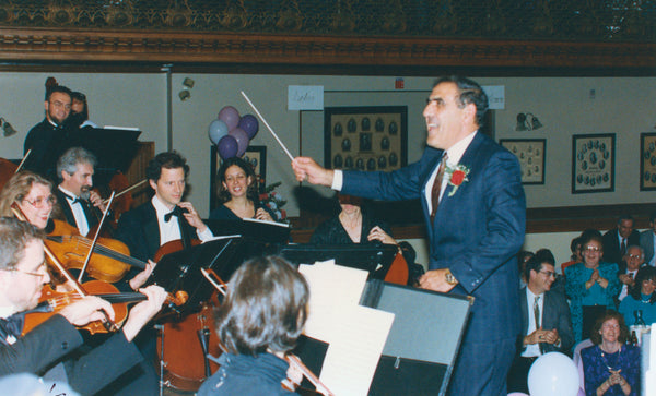 Mayor Peter Torigian conducting at a City Hall concert, circa 1990s. Courtesy Peabody Historical Society