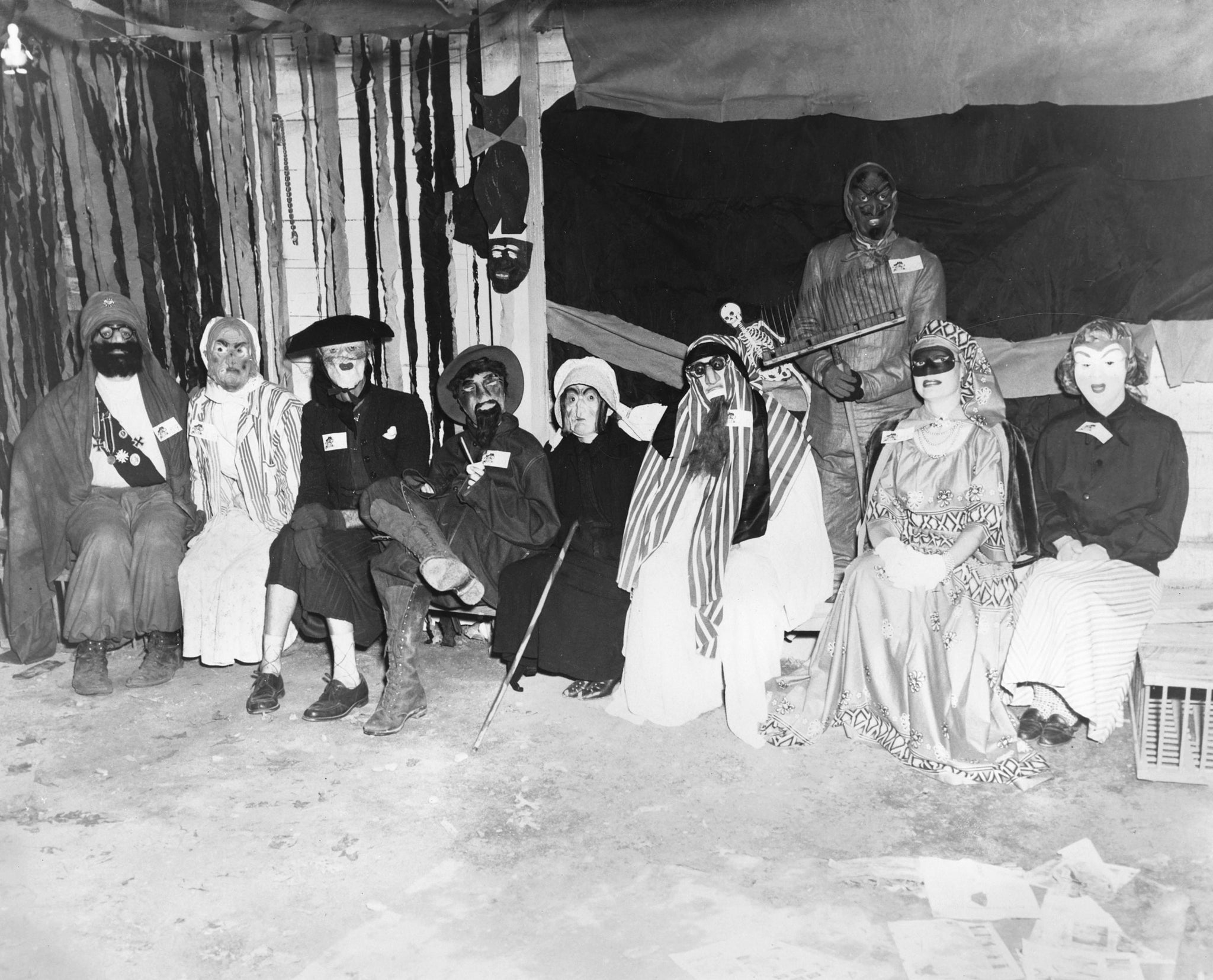 A Halloween party at the home of Clay and Wilma Auman in Asheboro, 1957. -- Courtesy of Elizabeth Perry Nault