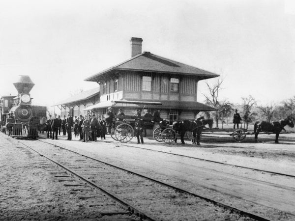 Paso Robles Train Depot, 1893. -- Courtesy Paso Robles Pioneer Museum