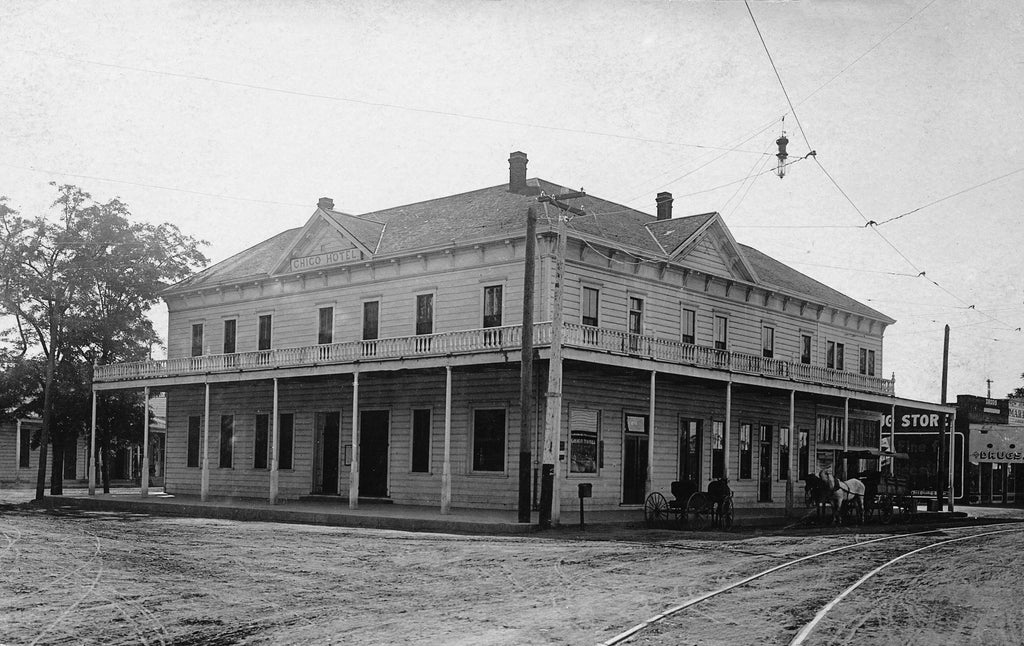 The Chico Hotel at the corner of Eighth and Main Streets, circa 1910. -- Courtesy of Randy Taylor Collection