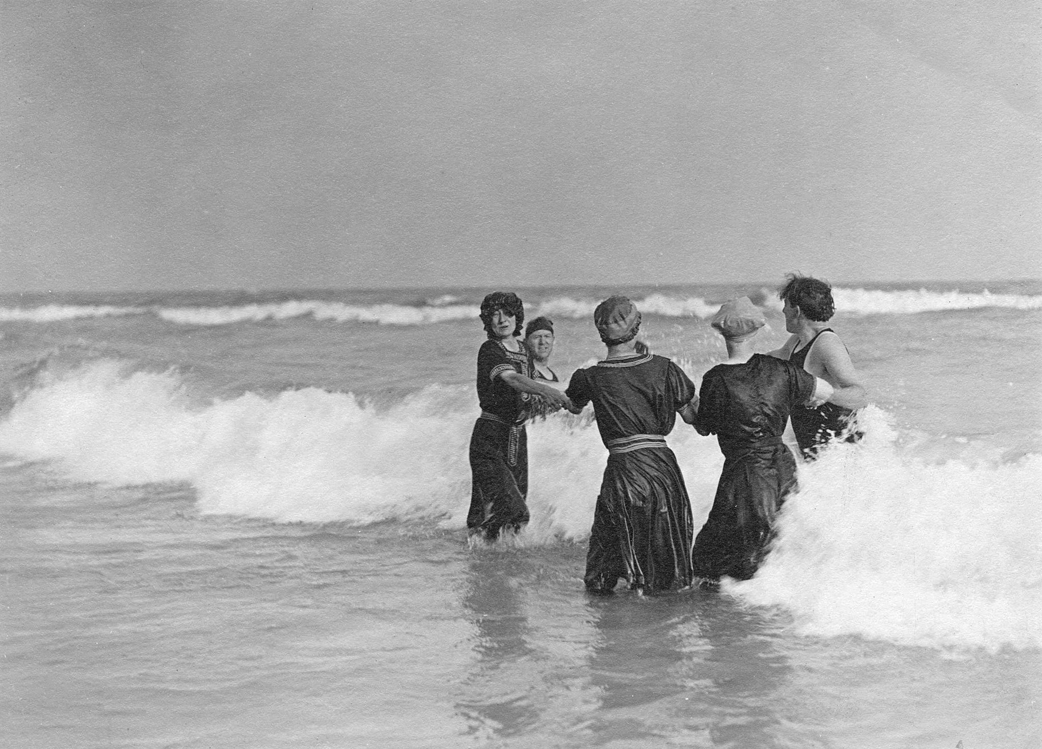 Swimmers near Indiana Dunes State Park, 1915. -- Courtesy Prairie Club Archives, Westchester Township History Museum