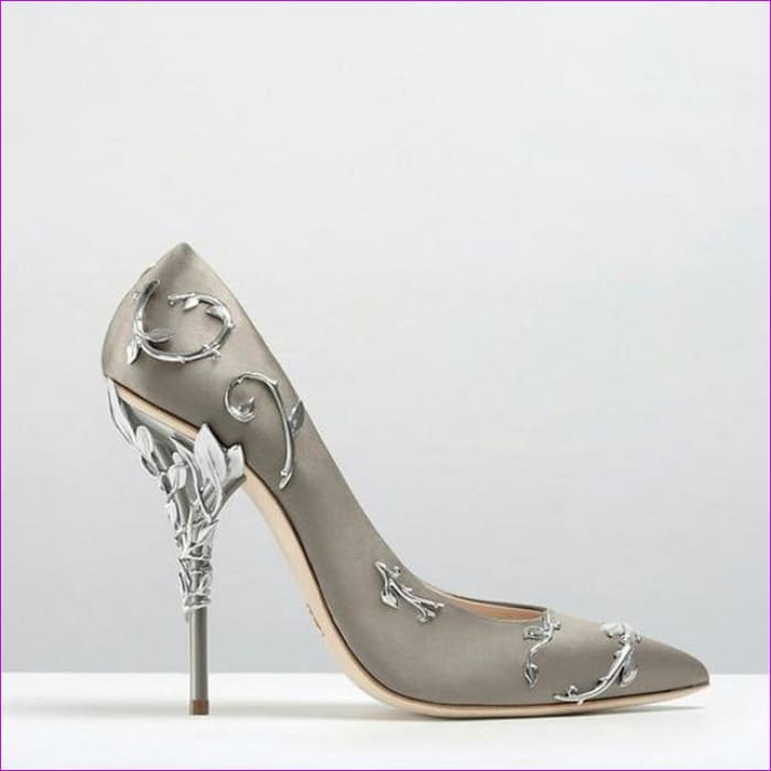 grey heels for wedding
