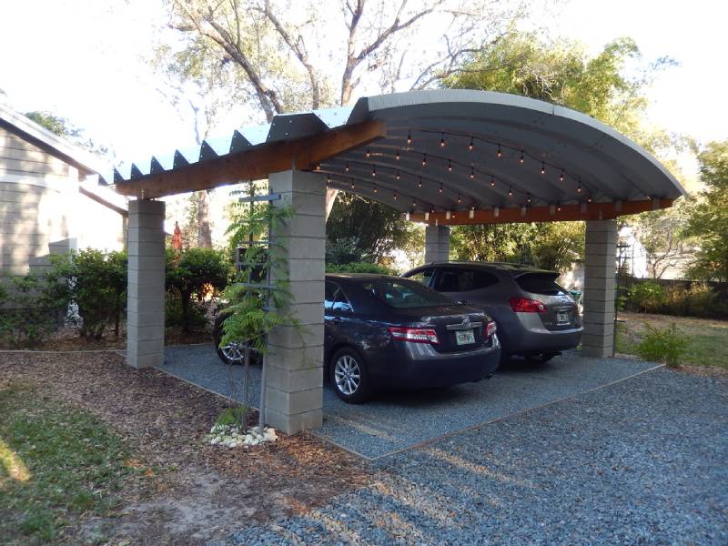 cars parked under carport