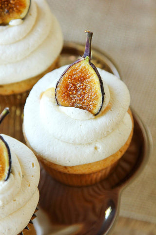 Simple Yet Sophisticated Classy Cupcake Ideas for Adults - Honey Marscapone Fig Cupcake
