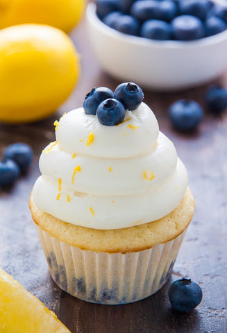 Simple Yet Sophisticated Classy Cupcake Ideas for Adults - Lemon Blueberry Cupcake