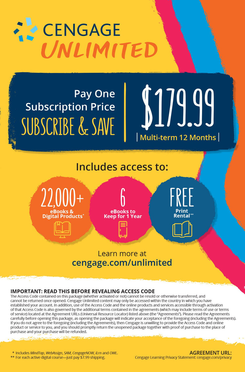 Cengage Unlimited 1 Year Access Code Studying Deal