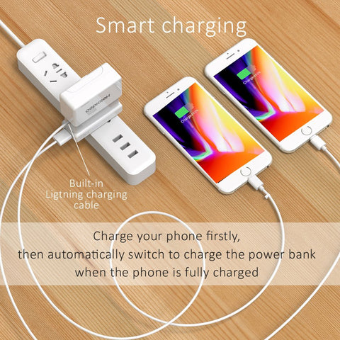 power bank with adapter phone holder charger