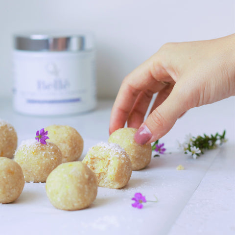 Passionfruit collagen bliss balls