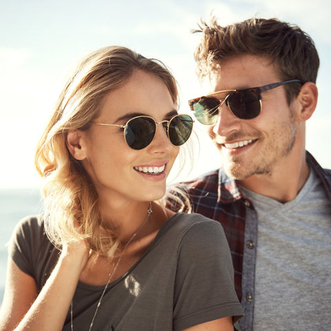 Couple wearing sunglasses