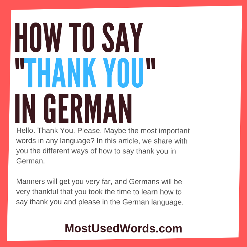 5 Ways To Say Thank You In German Mostusedwords