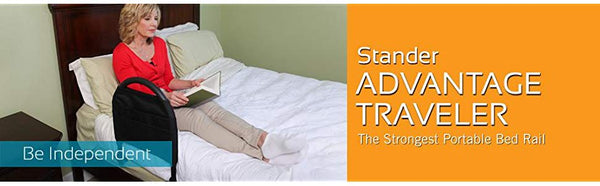 Stander Bed Rail Advantage Traveler - Portable Folding Travel Bed Rail & Assist Handle