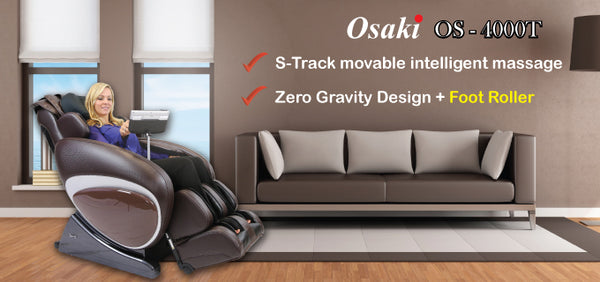 Osaki 4000T Full Body Massage Chairs with Zero Gravity Recline and Full Body Smart Scan