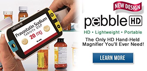 Enhanced Vision Pebble Portable Video Magnifier - 4.3" Viewing Screen