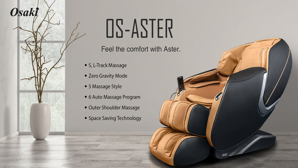 Osaki OS-Aster Modern Luxury Massage Chair with Zero Gravity Recline & 5 Massage Styles