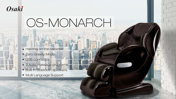 Osaki OS-Monarch Full Body 3D Massage Chair with 4 Massage Styles & Zero Gravity Recline