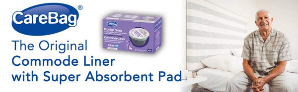 Cleanis Carebag Commode Liner with Super Absorbent Pad - 20 Liners per Box