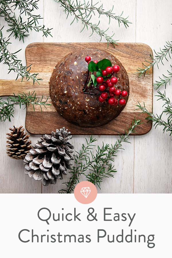 Quick and easy Christmas pudding recipe (or plum pudding).