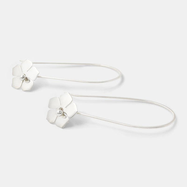 Forget-me-not earrings in sterling silver