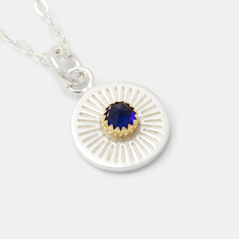 Birthstone pendant: sapphire - Simone Walsh Jewellery Australia