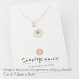 Birthstone pendant: white topaz - Simone Walsh Jewellery Australia }}