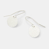 Dots texture silver drop earrings - Simone Walsh Jewellery Australia }}