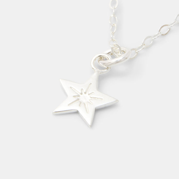 Little star silver pendant necklace - Simone Walsh Jewellery Australia