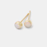 Opal & solid gold stud earrings - Simone Walsh Jewellery Australia }}