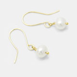 Pearl & solid gold drop earrings - Simone Walsh Jewellery Australia }}