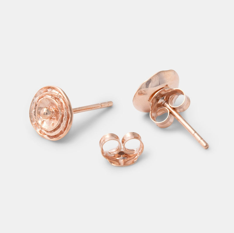 Rose earrings: rose gold - Simone Walsh Jewellery Australia