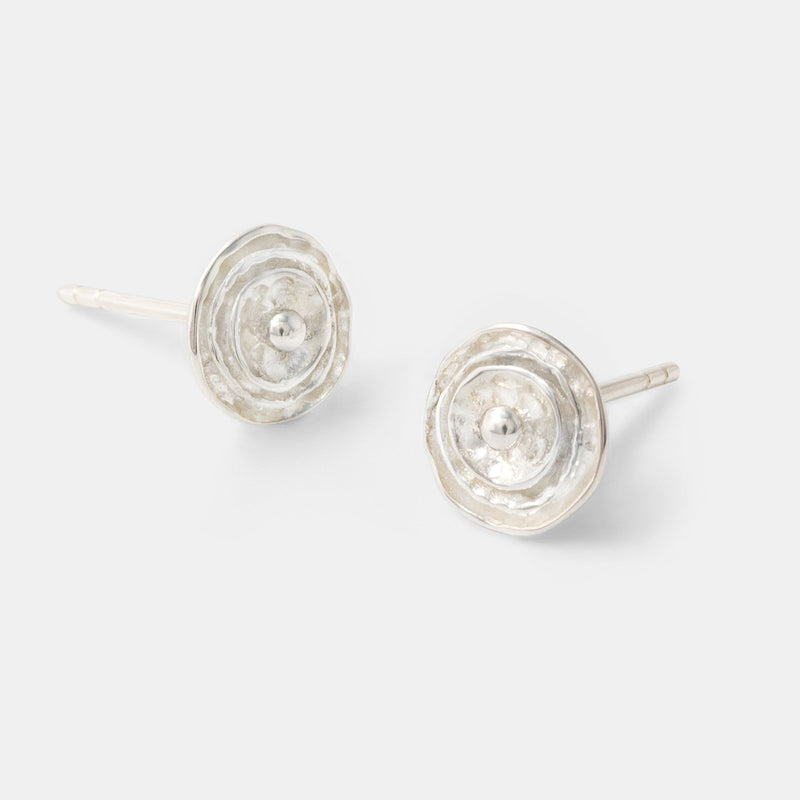 Rose earrings: silver - Simone Walsh Jewellery Australia